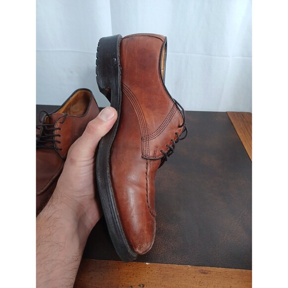 Allen Edmonds Dellwood Brown Split Moc Toe Lace Up Blucher Size: 9D - Picture 10 of 13